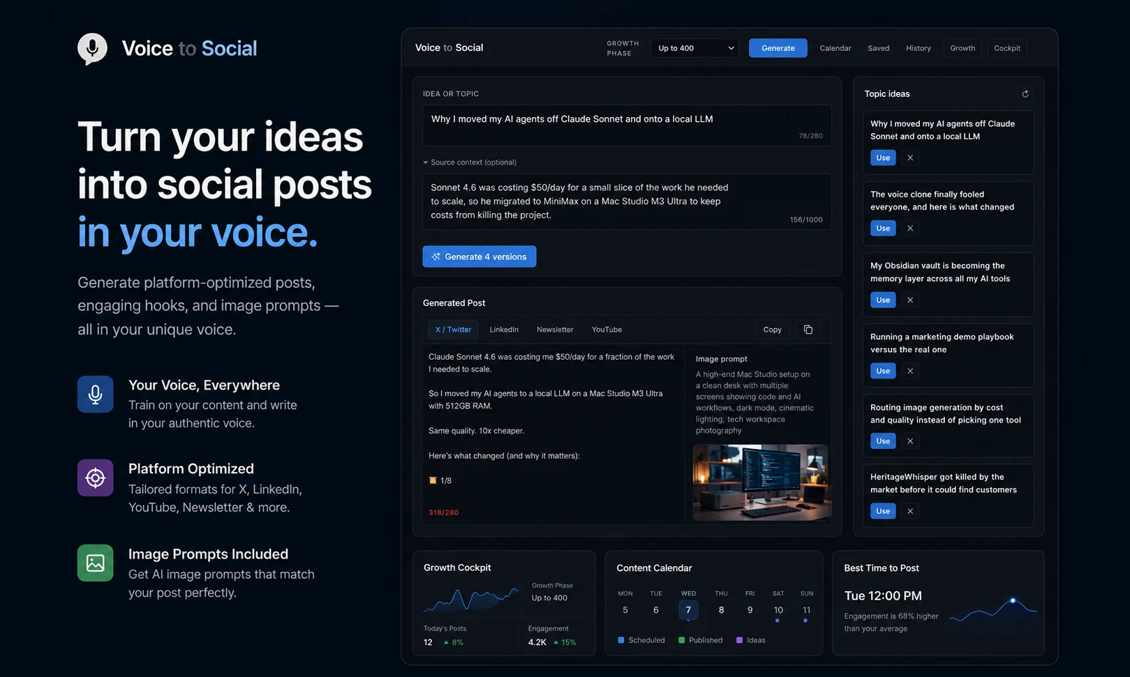 Voice to Social product preview
